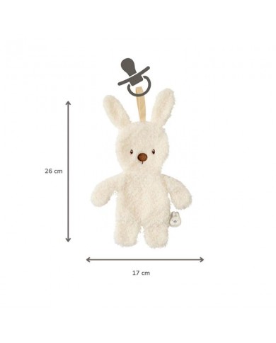 Attache sucette Lapin - Teddy écru