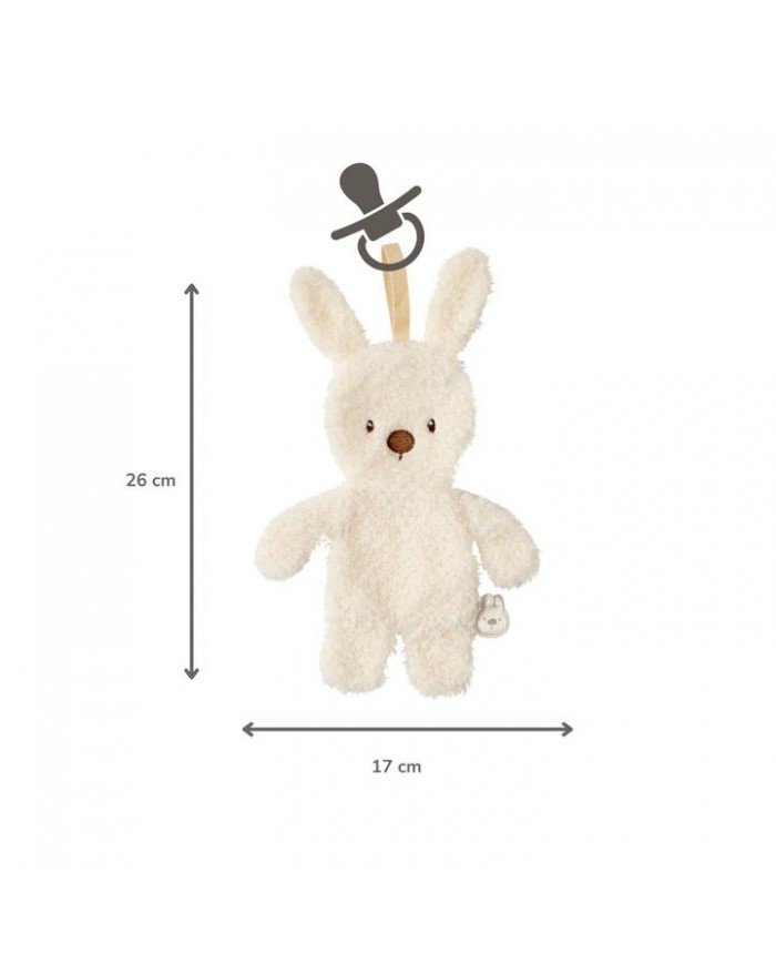 Attache sucette Lapin - Teddy écru