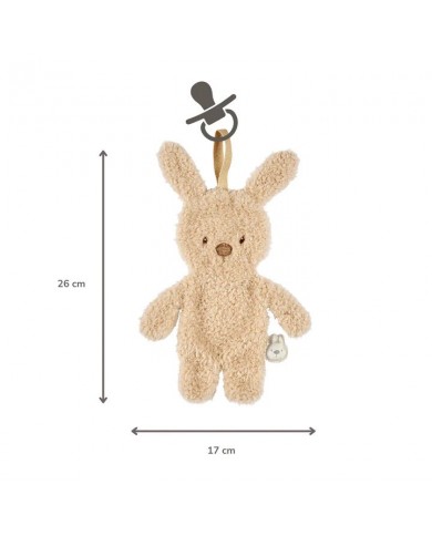 Attache sucette Lapin - Teddy beige