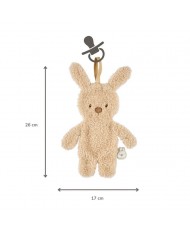 Attache sucette Lapin - Teddy beige