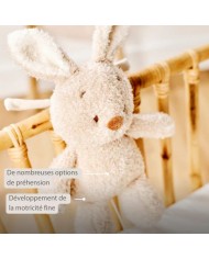 Peluche musicale 25 cm Lapin - Teddy beige