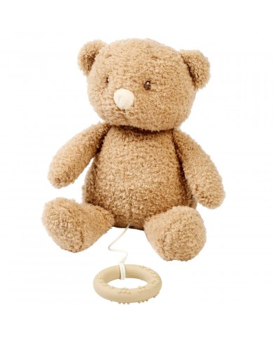 Peluche musicale 25 cm Ours - Teddy Beige