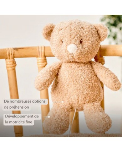 Peluche musicale 25 cm Ours - Teddy Beige