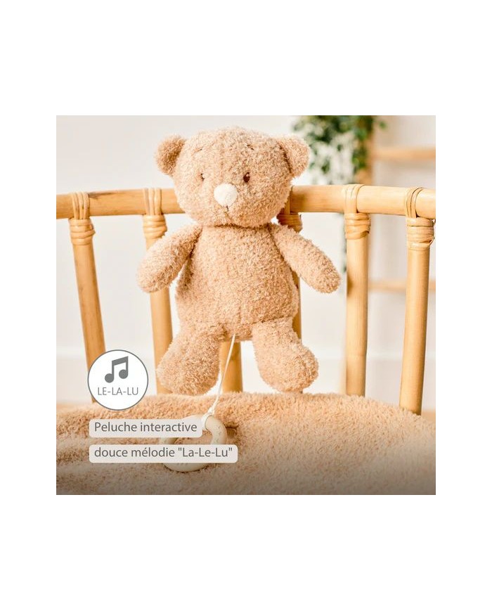 Peluche musicale 25 cm Ours - Teddy Beige