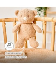 Peluche musicale 25 cm Ours - Teddy Beige