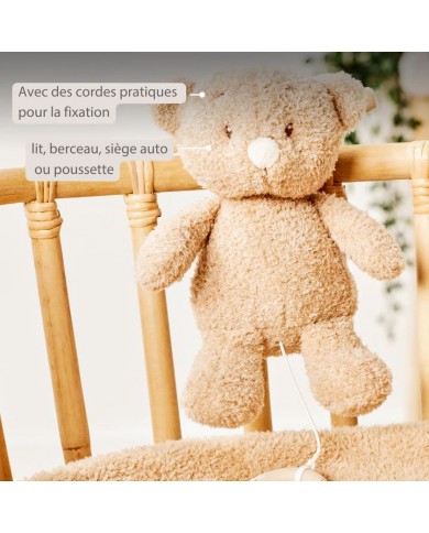 Peluche musicale 25 cm Ours - Teddy Beige