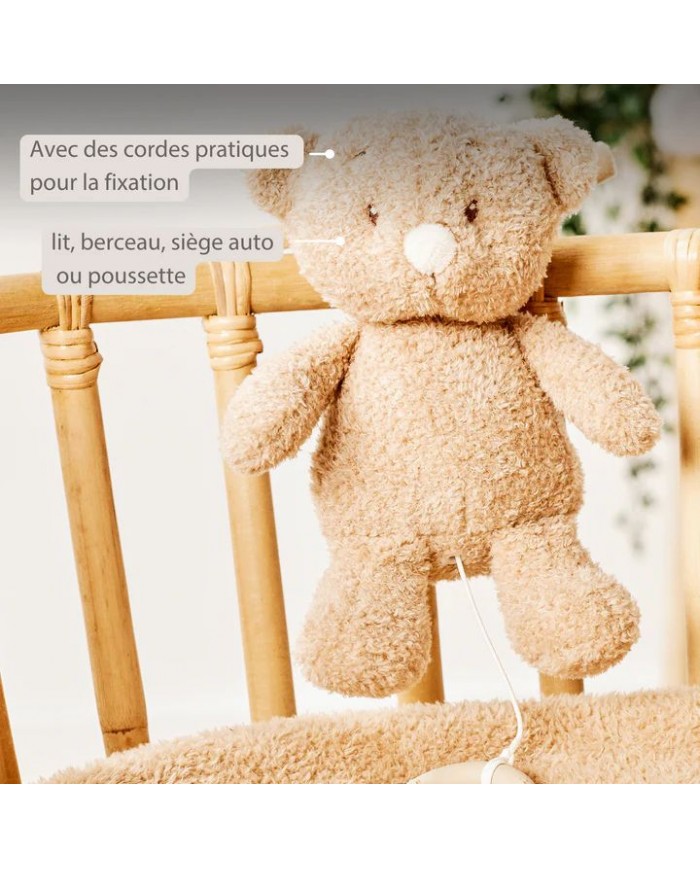 Peluche musicale 25 cm Ours - Teddy Beige