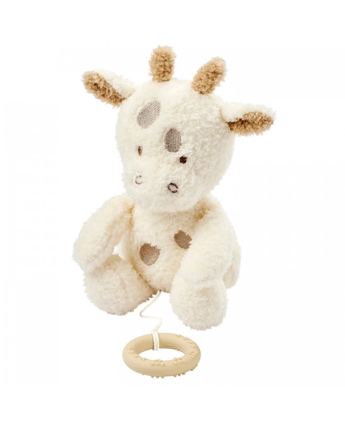 Peluche musicale 32 cm Girafe - Teddy blanc cassé