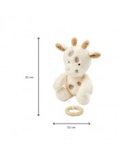 Peluche musicale 32 cm Girafe - Teddy blanc cassé