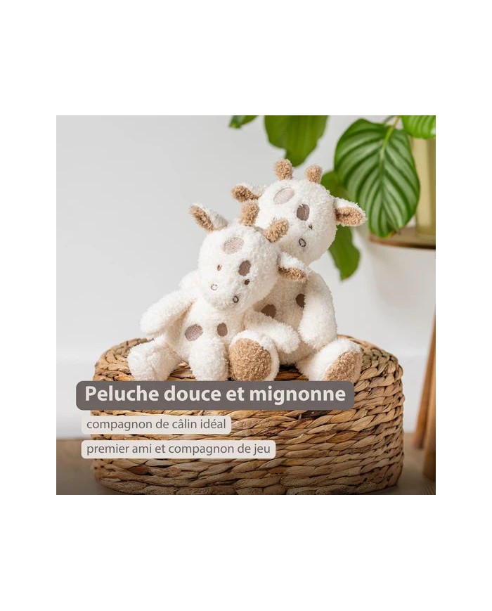 Peluche 25 cm Girafe - Teddy blanc cassé
