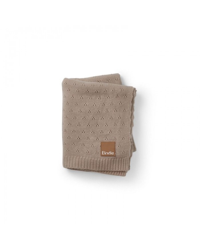 Couverture Pointelle Tender Taupe (75x100cm)