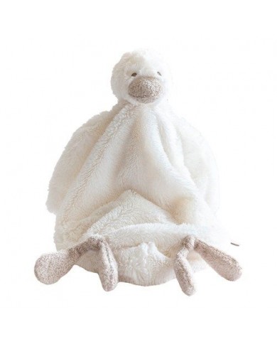 Doudou canard 30 cm Celine - Blanc