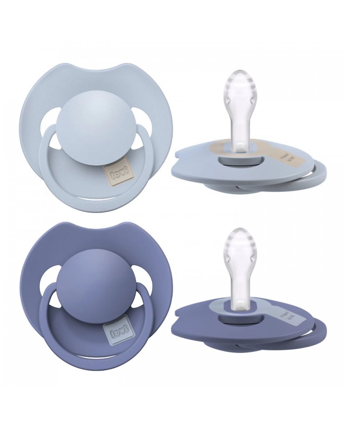 Sucettes Dynamique Prime 0-6 mois - Baby Blue/Blue