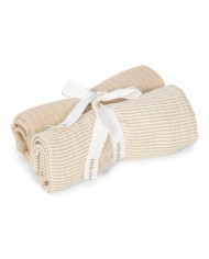 Tétras 70x70 cm (lot de 2) Pure soft beige stripes