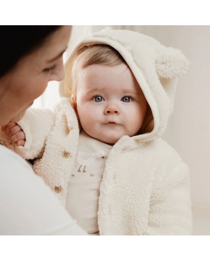 Veste en Teddy - Blanc - Newborn Naturals