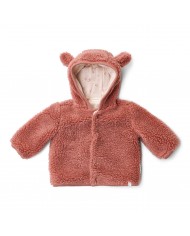 Veste en Teddy - Rose - Newborn Naturals