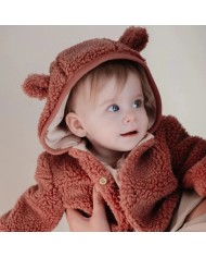 Veste en Teddy - Rose - Newborn Naturals