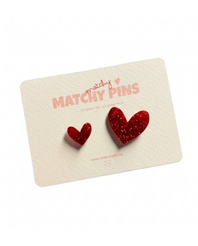 Pins Matchy Matchy - Rouge Pailletté