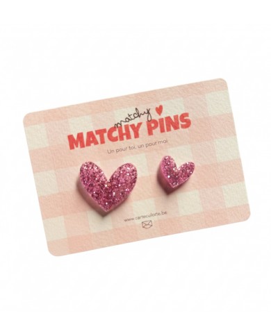 Pins Matchy Matchy - Rose Pailletté