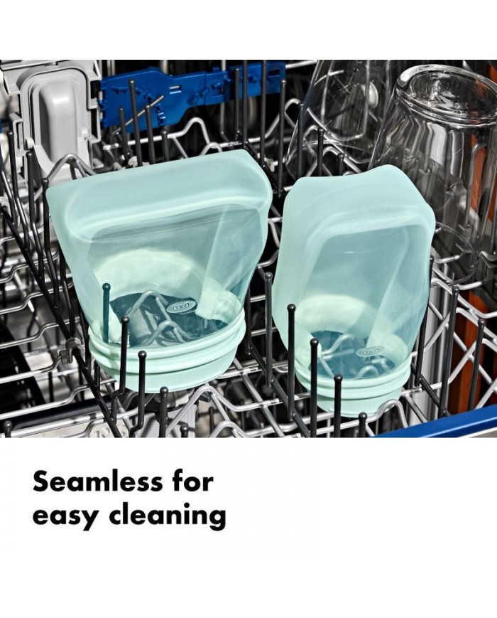 Pochettes de conservation (lot de 2) en silicone réutilisable - Opal/dusk