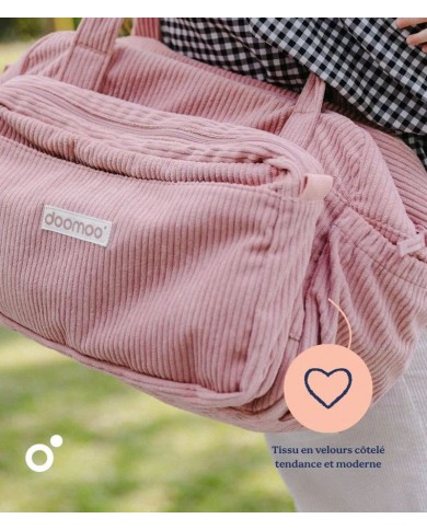 Sac à langer Fluffy - Corduroy Pink