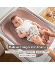 Matelas à langer en mousse PU Vieux Rose softy