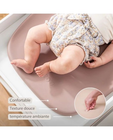 Matelas à langer en mousse PU Vieux Rose softy