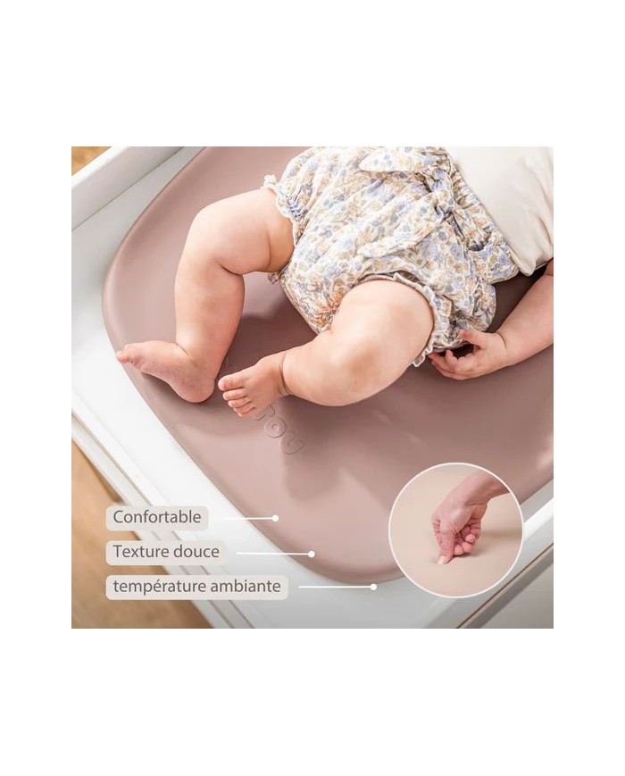 Matelas à langer en mousse PU Vieux Rose softy