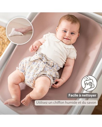 Matelas à langer en mousse PU Vieux Rose softy