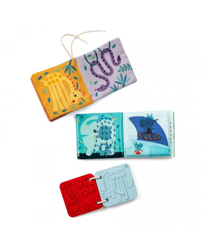 Livres sensoriels pour bébé (lot de 3) - Jungle
