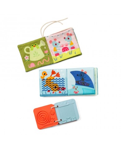 Livres sensoriels pour bébé (lot de 3) - Jardin