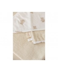 Cape de bain + gant bear allover