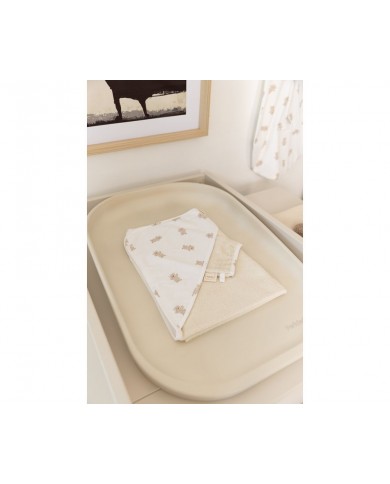 Cape de bain + gant bear allover