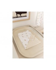 Cape de bain + gant bear allover