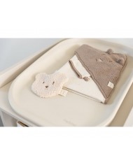 Cape de bain + gant bear chocolate