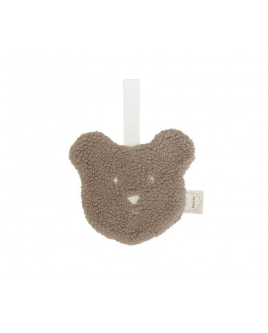 Doudou attache-sucette bear  chocolate