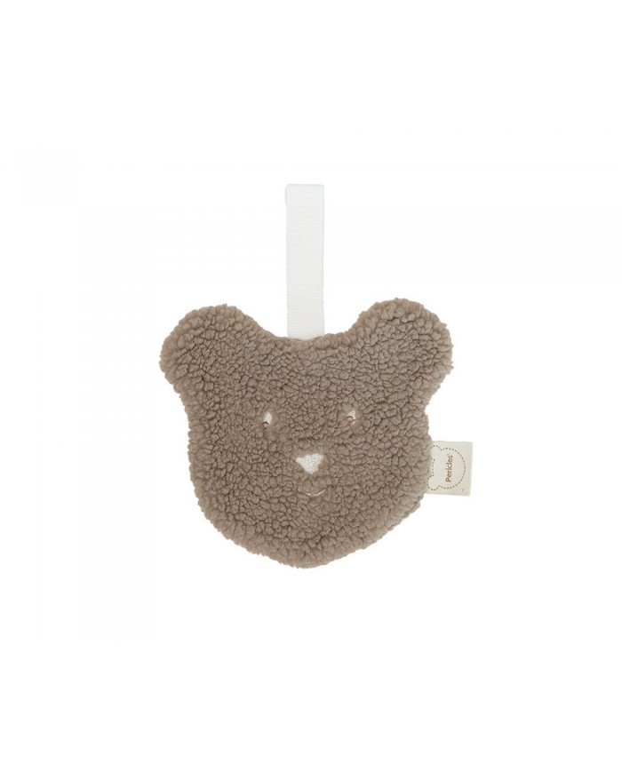 Doudou attache-sucette bear  chocolate