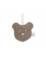 Doudou attache-sucette tetine  bear creme