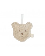 Doudou attache-sucette tetine  bear creme