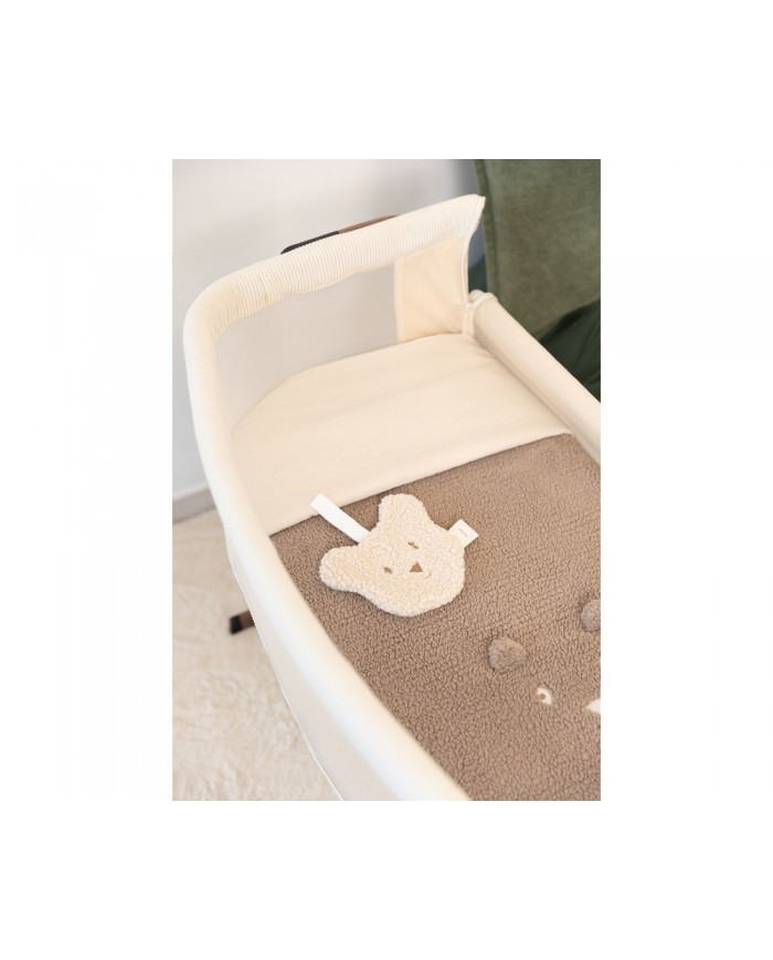 Doudou attache-sucette tetine  bear creme