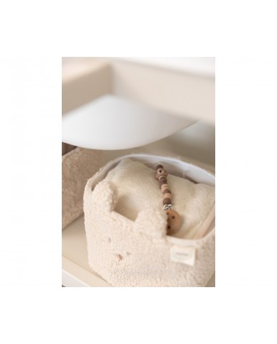 Panier de rangement (lot de 2) bear creme