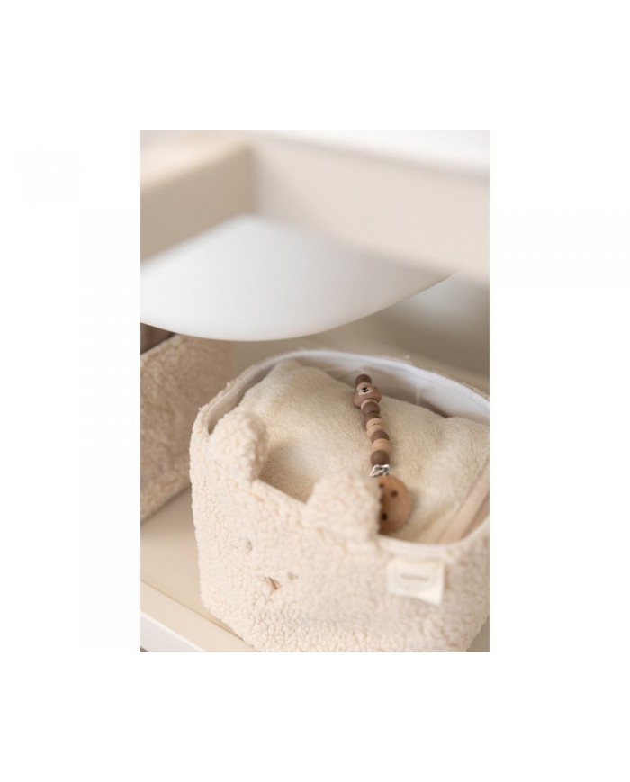 Panier de rangement (lot de 2) bear creme