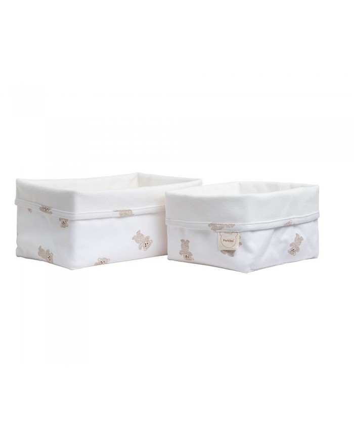 Panier de rangement (lot de 2) bear allover