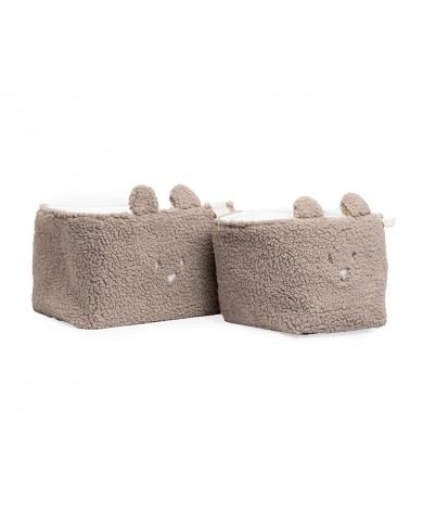 Panier de rangement (lot de 2) bear chocolate