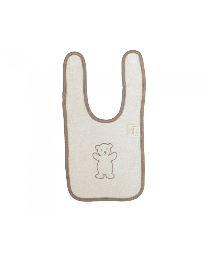 Bavoir velcro small  bear front