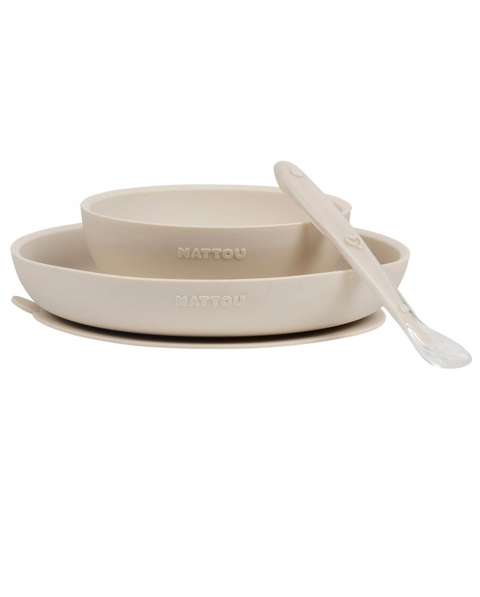 Set repas en silicone 3 pièces - Argile