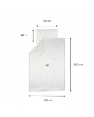 Housse de couette velours 100 x 140 cm et taie d'oreiller - Fanfan