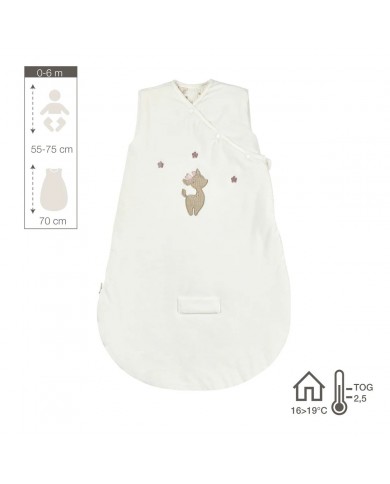 Gigoteuse 70 cm velours blanc - Fanfan - TOG 2.5