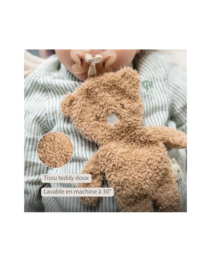 Attache sucette Ours - Teddy beige