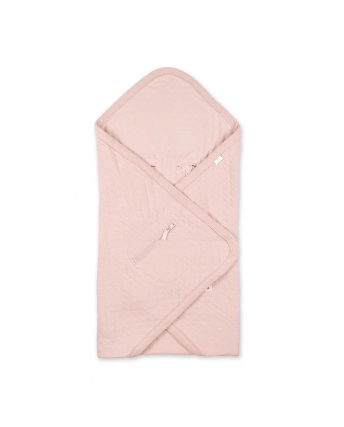 Nid d'ange Biside 0-12 mois paded jersey + jersey Quilt - Blush